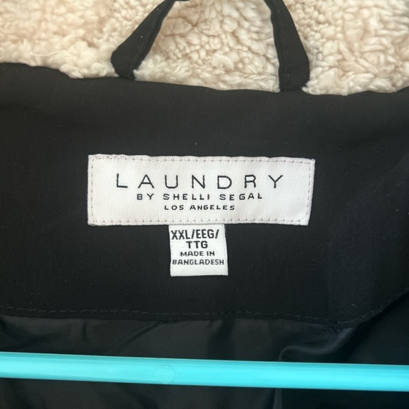 NWOT Laundry By Shelli Segal Black Quilted Puffer Coat Size XXL - Picture 4 of 9